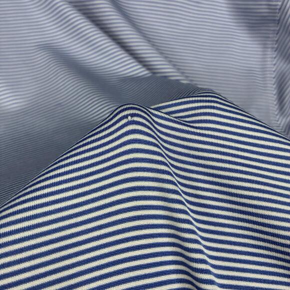 Holderness & Bourne Tailored Fit Polo Shirt Men’s XL Blue Striped Golf Logo - Picture 9 of 10